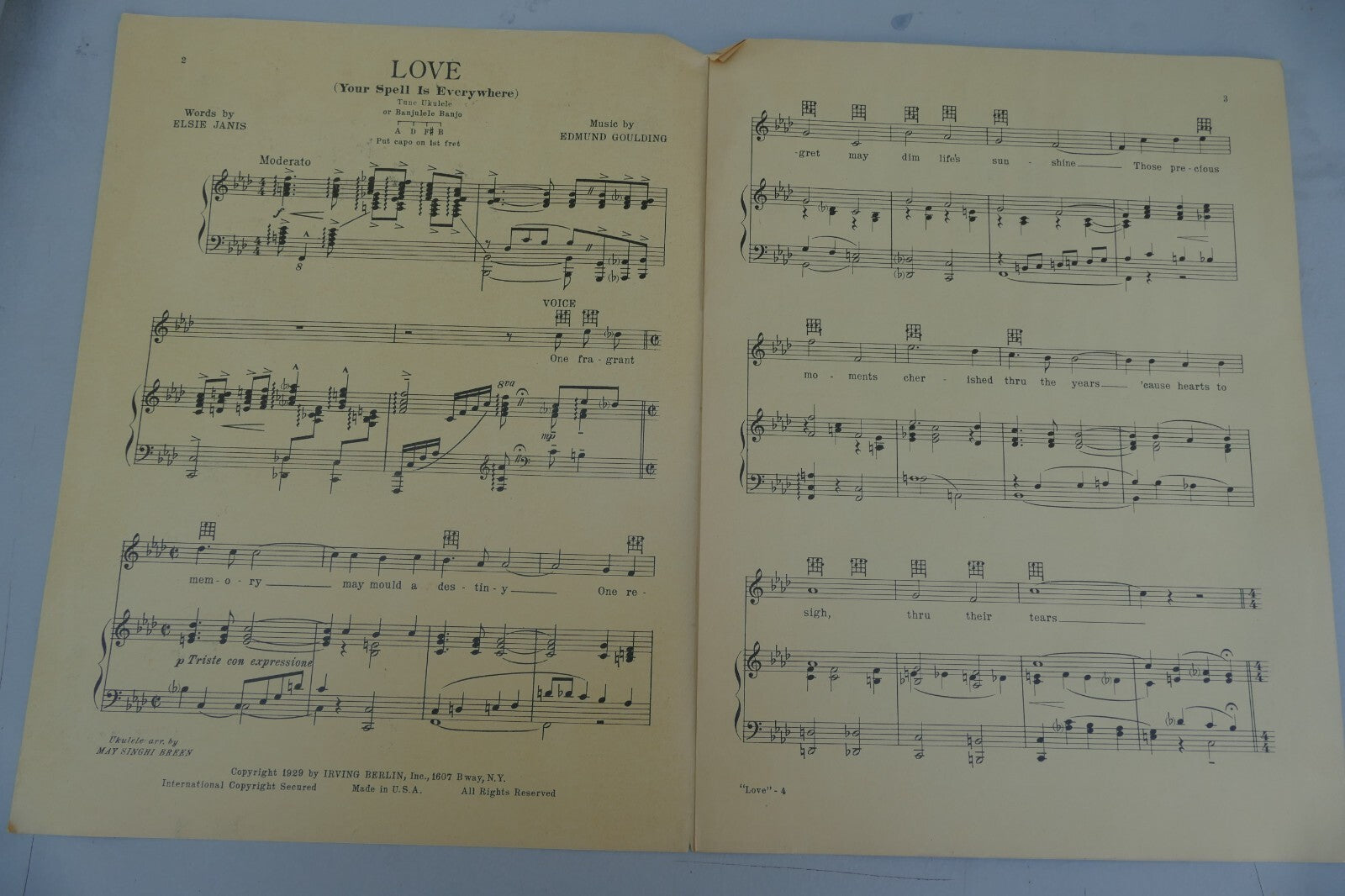 Love your spell is everywhere by Edmund Goulding 1929 Irving Berlin