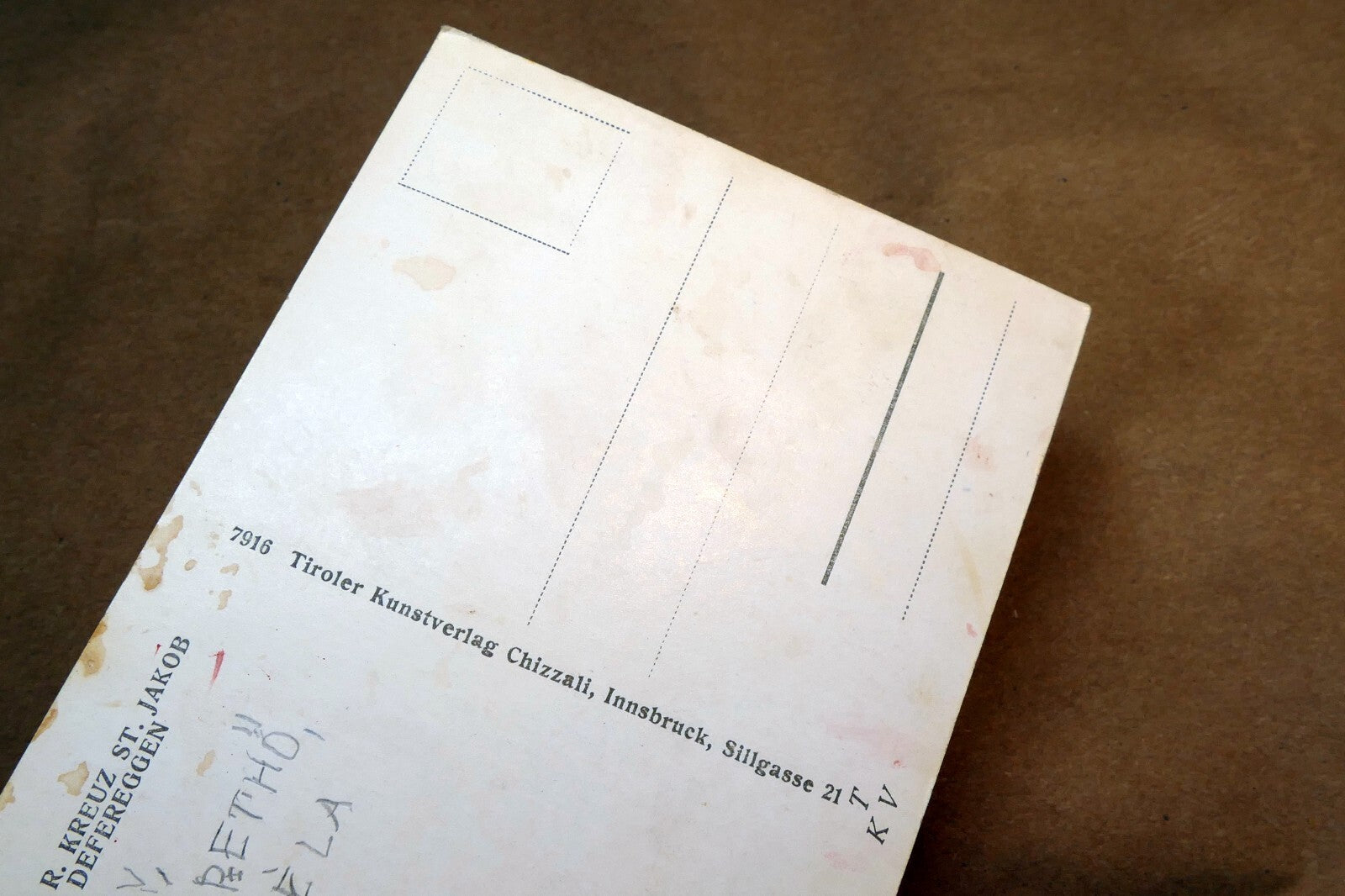 Kurhaus R. Kreuz Defereggen Austria  landscape Alps postcard 1930's - unposted