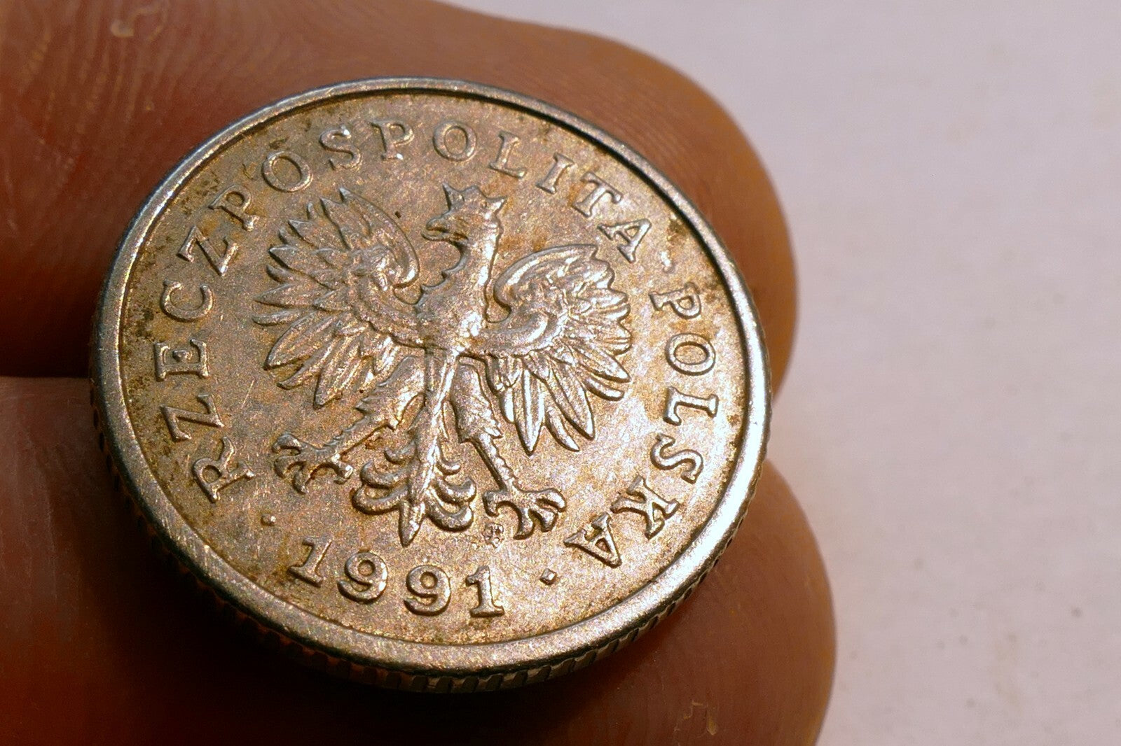 50 Groszy coin Poland  1991 Polska eagle