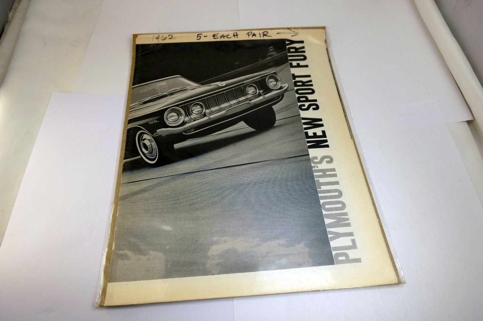 1962 Plymouth NEW Sport Fury Magazine clipping advertisement Ad