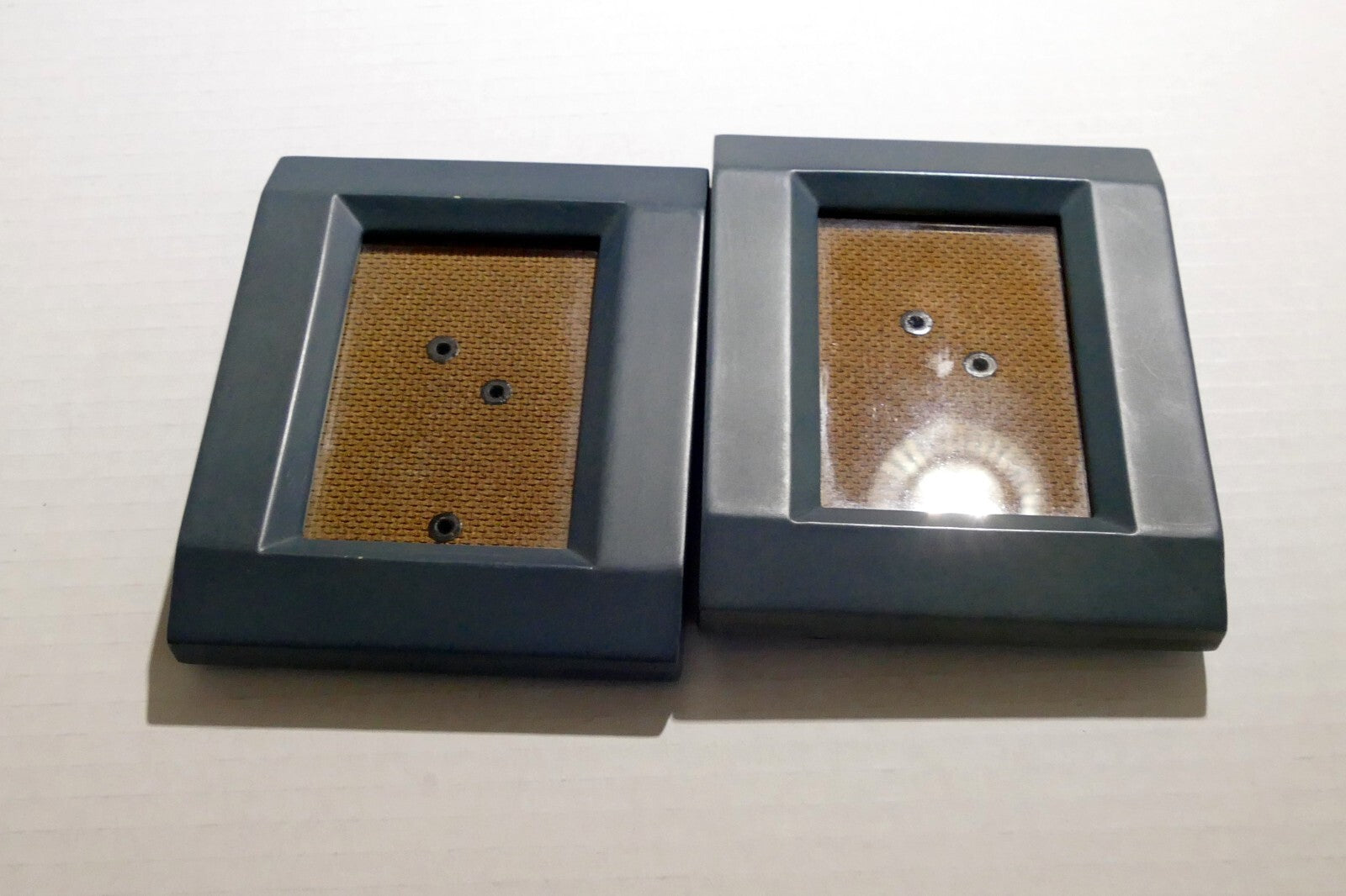 Pack of 2 Gray Wooden Picture Portrait Frame 3.5X2.5" Art Photo lot with glass