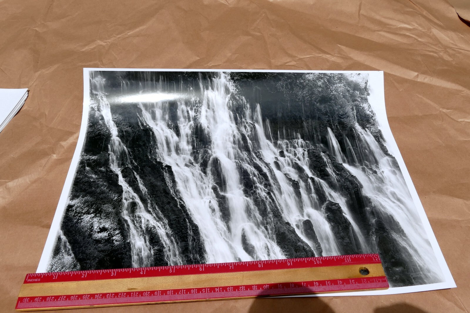 Mt. Shasta California 11X14" Black & white Picture Photo Burney Falls USA