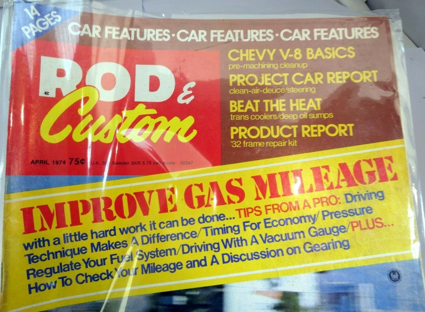 Rod & custom magazine april 1974 chevy v 8 basics, '38 crate