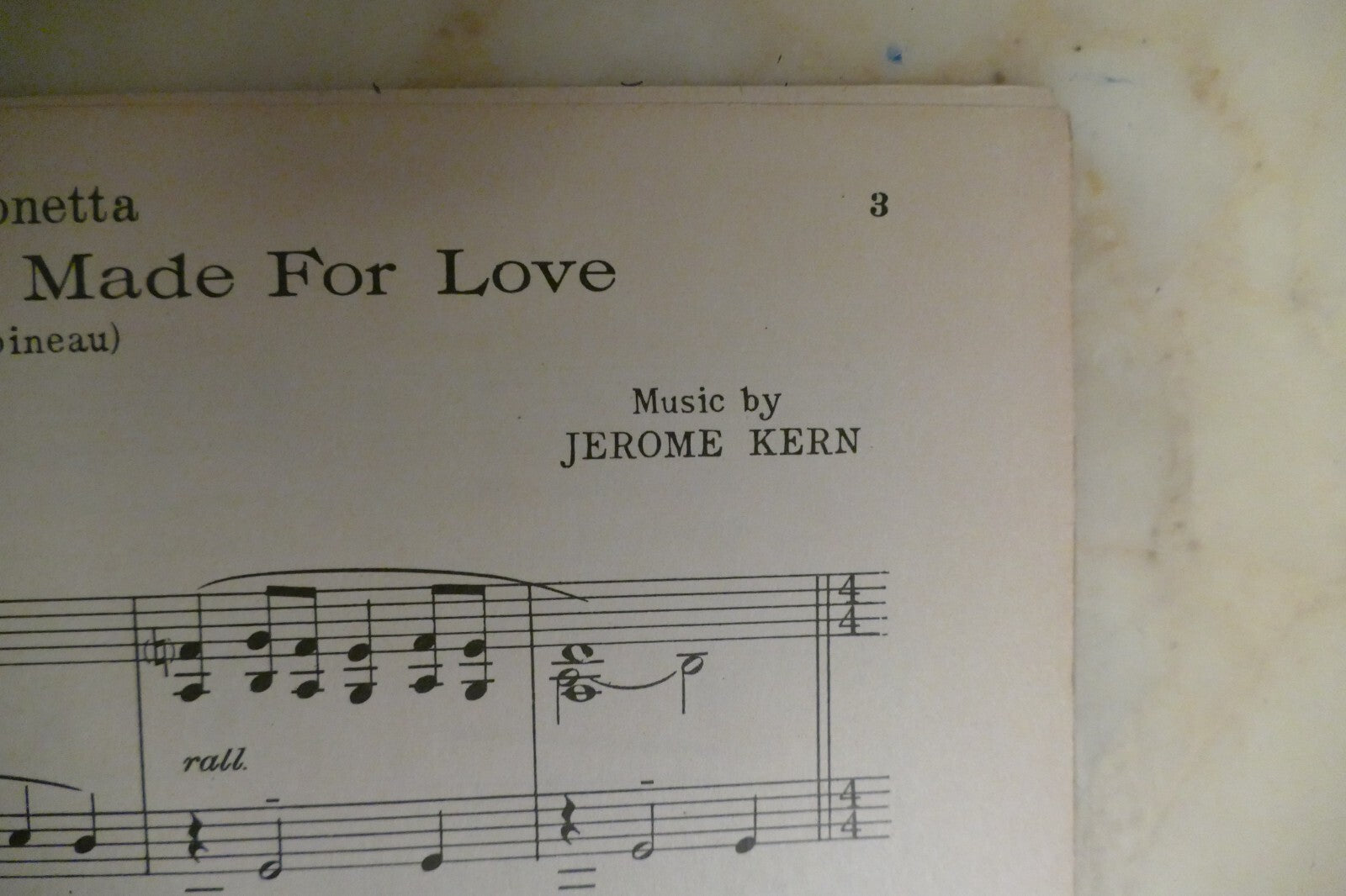 The Night Was Made For Love 1931 by Jerome Kern from "The Cat And The Fiddle"