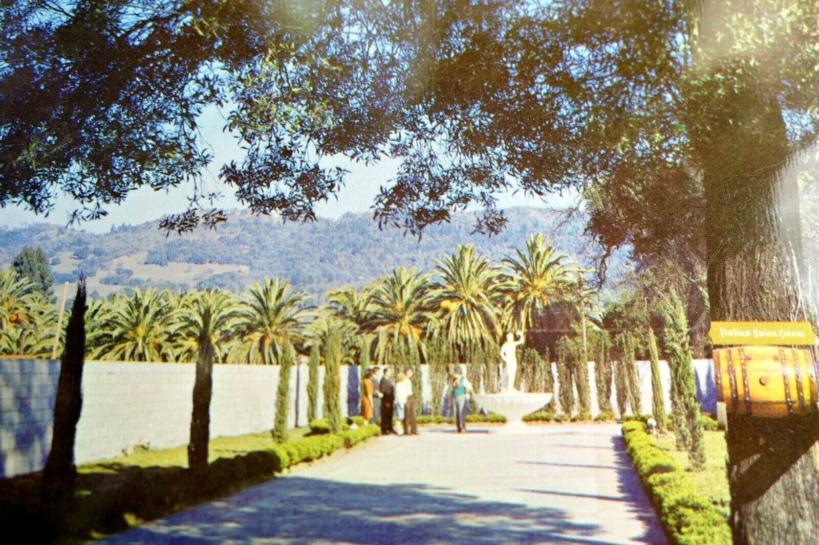 Italian swiss colony wine winery tasting room california usa postcard 1970's