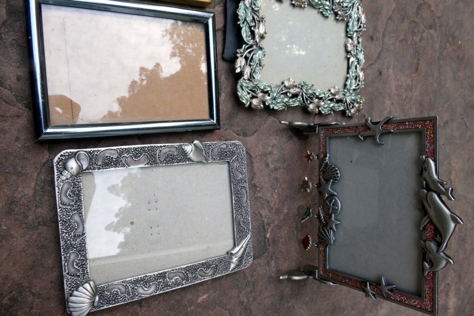 Pack of 6 Metal Brass Ornate Picture Portrait Frame 3X4" Art Photo Mixed lot
