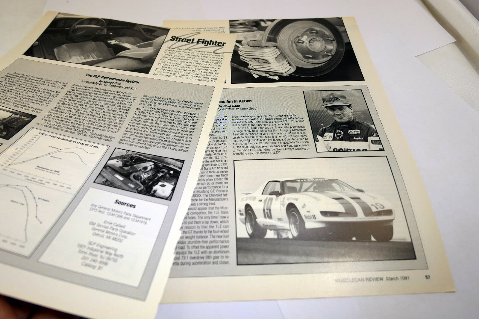Pontiac 1LE Trans Am Street Fighter Advertisement Ad Magazine clipping Musclecar