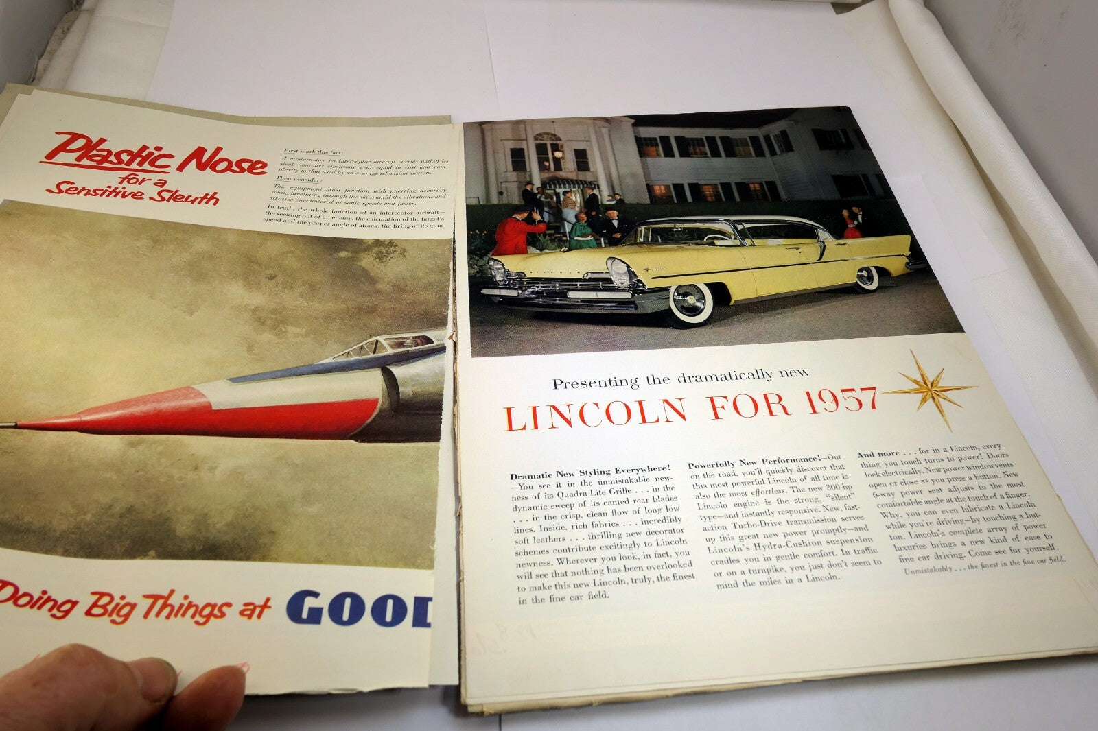Lincoln 1957 Magazine clippings advertisement Ad "Finest in the fine car field"