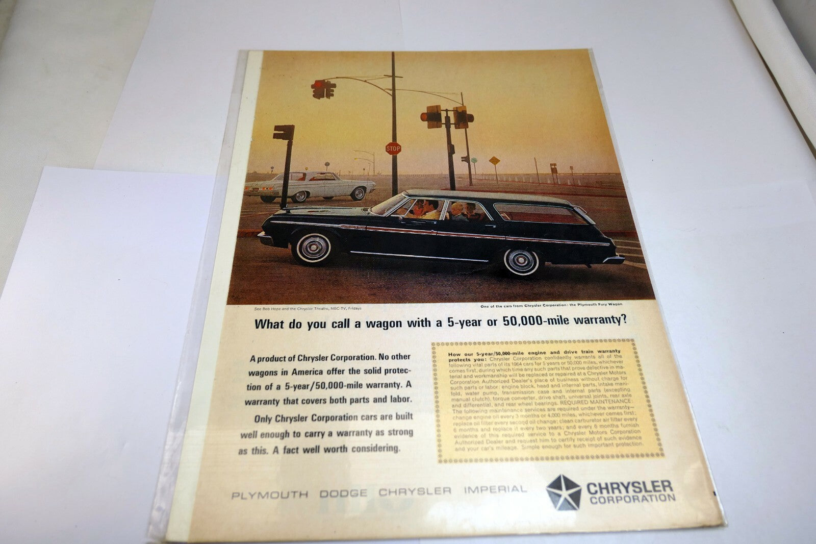 1964 Chrysler Wagon 5 year warranty Magazine clippings advertisement Ad