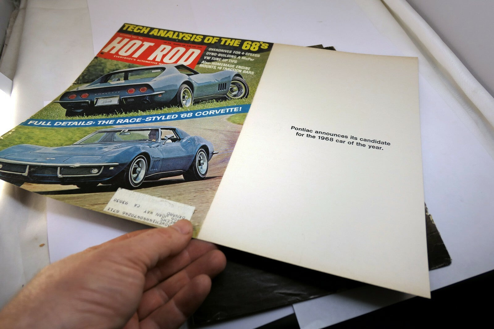 1968 Pontiac GTO 455 original magazine foldout ad advertisement Hot Rod