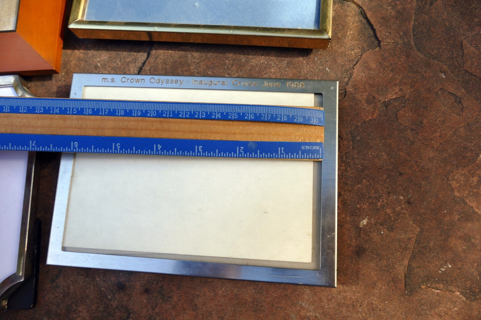 Pack of 4 Wood Metal Picture Portrait Frame 6X4" 5X&" Art Photo lot with glass