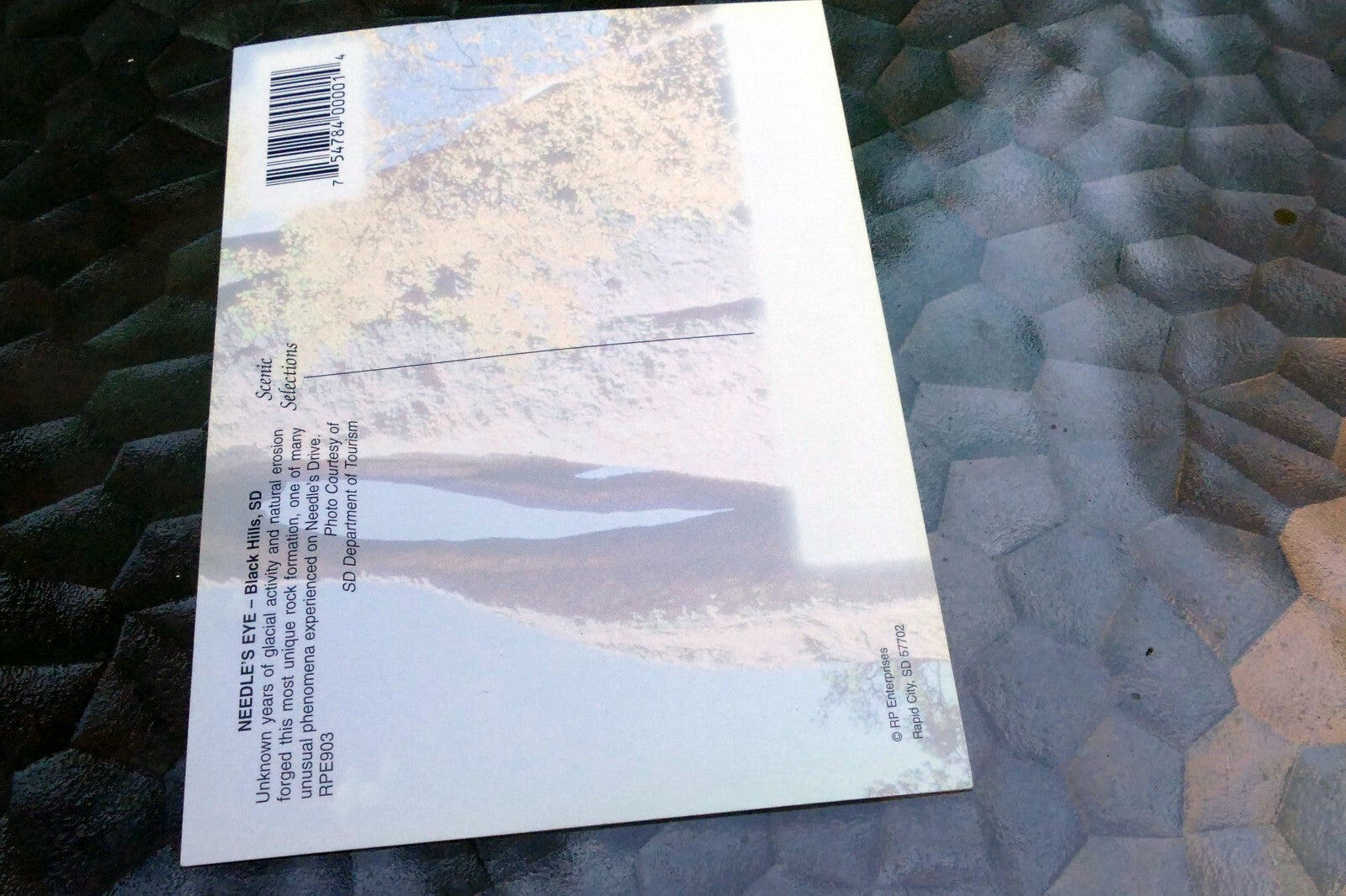 Needle Eye Rock Black Hills S. Dakota Iron Mountain Road Postcard vintage