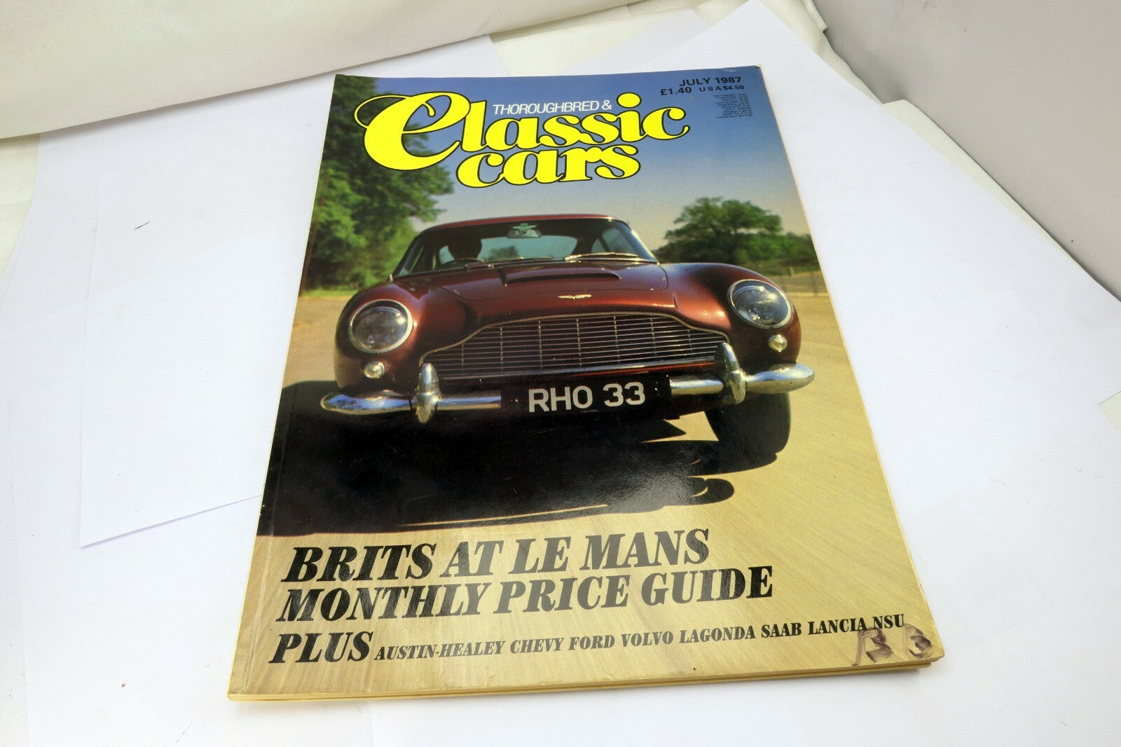 Thoroughbred & Classic Cars Magazine July 1987 Brits at LE Mans price guide