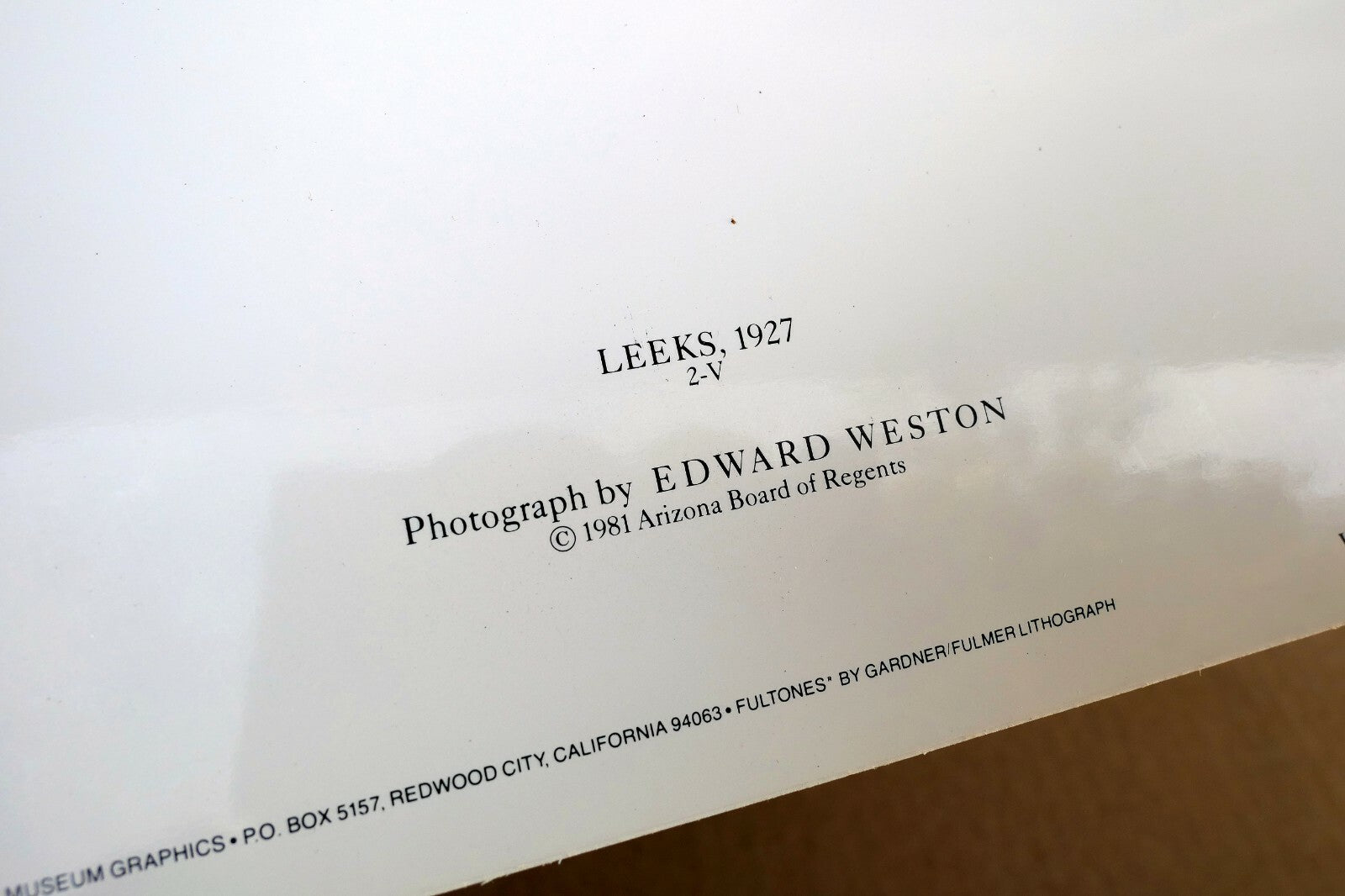 Leeks 1927 Photograph by Edward Weston greeting card W-010-85 2-V