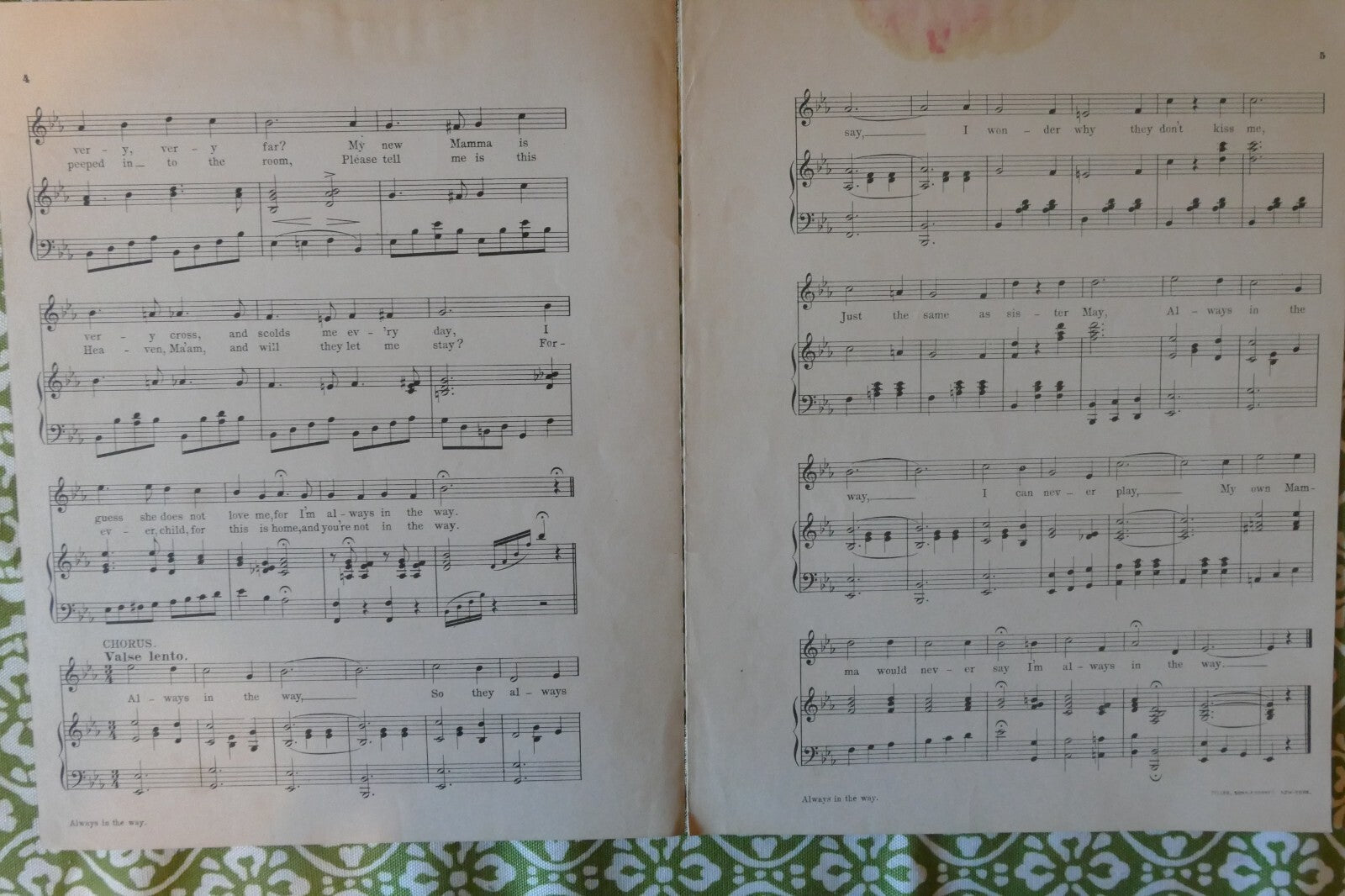 Always In The Way, 1903, by Chas. K. Harris