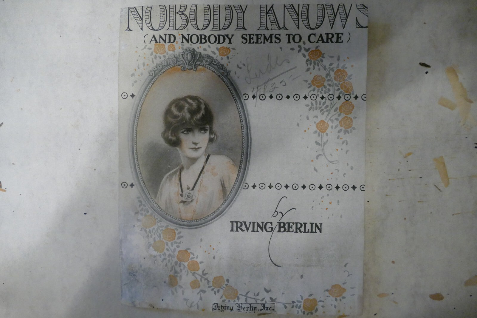 Nobody knows (and nobody seems to care) sheet music 1919, by irving berlin, irving berlin, inc.