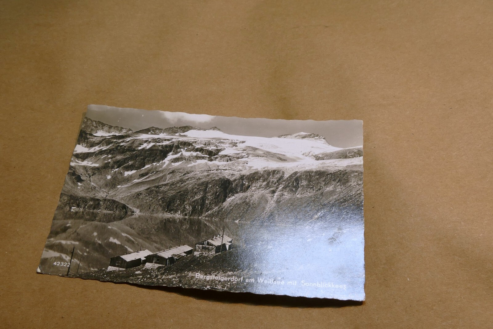 Weißsee mit Sonnblickkees  postcard Black & white Austria 1930's - unposted