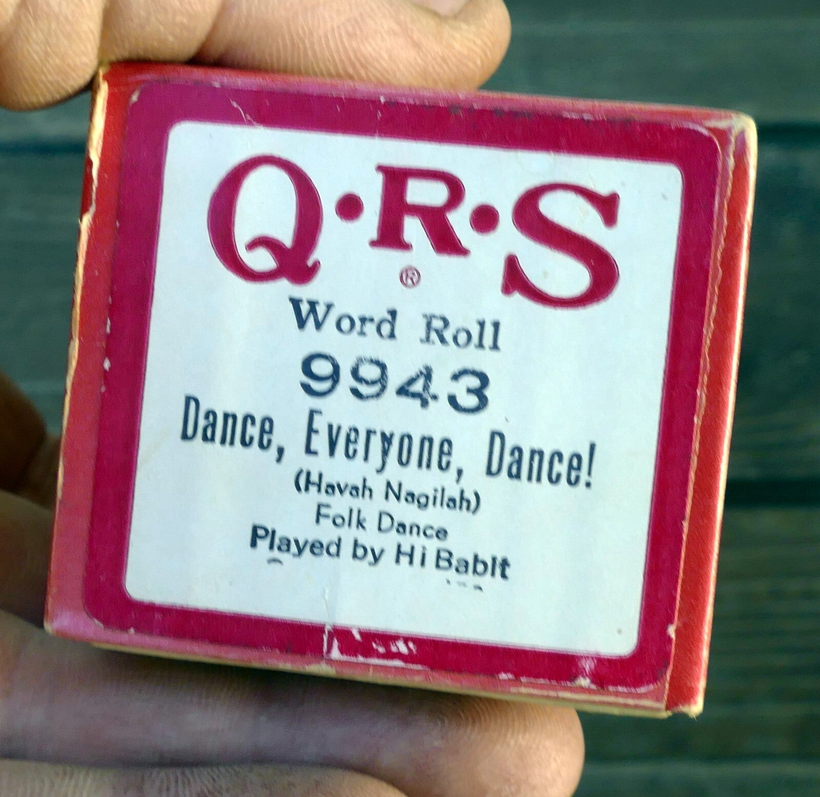 Qrs player piano word roll 9943 dance everyone dance folk dance
