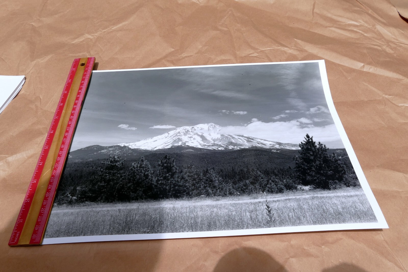 Mt. Shasta California 11X14" Black & white Picture Photo in Winter USA