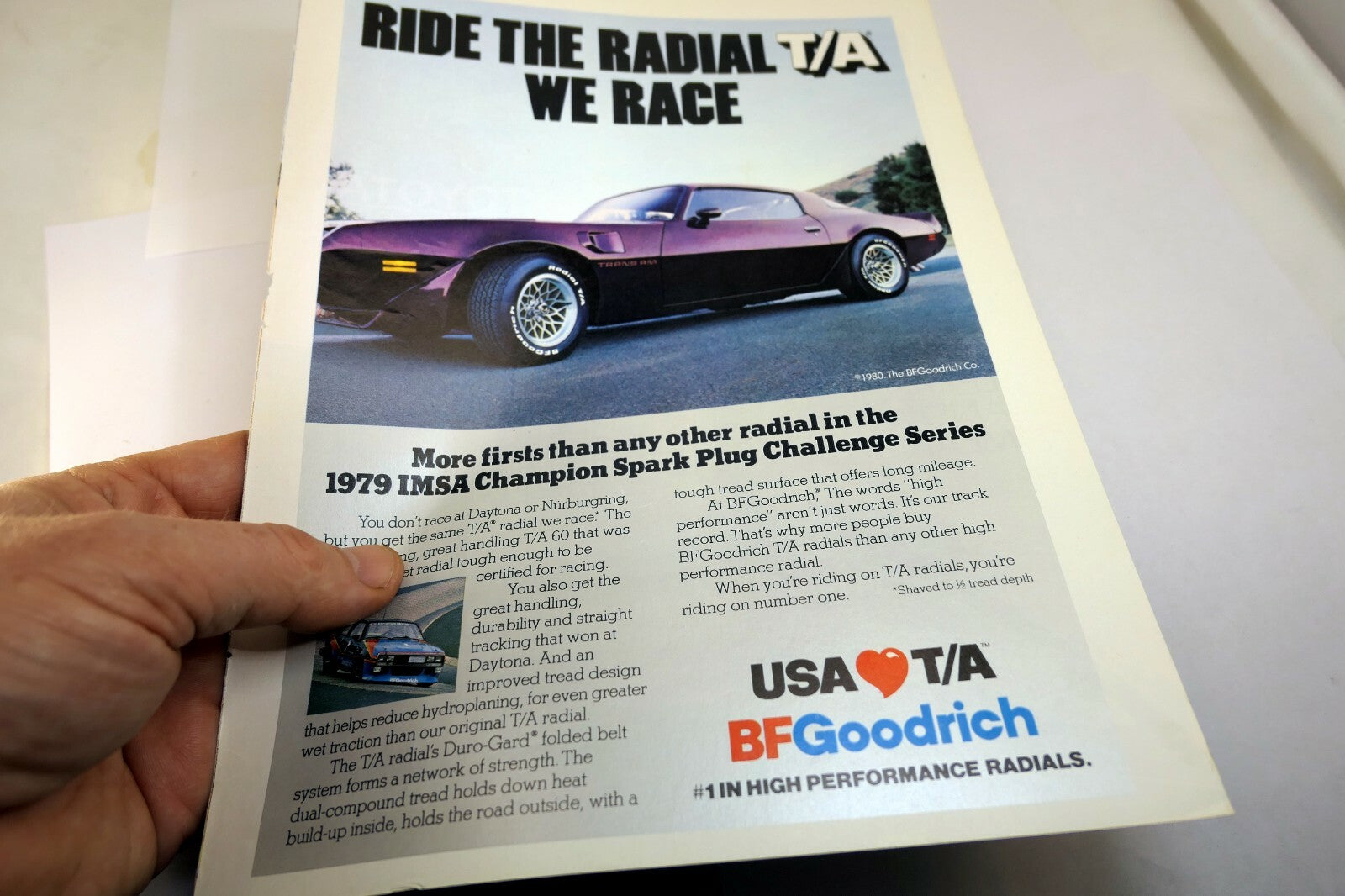 Radial T/A 1979 IMSA BFGoodrich   Magazine clipping advertisement Ad