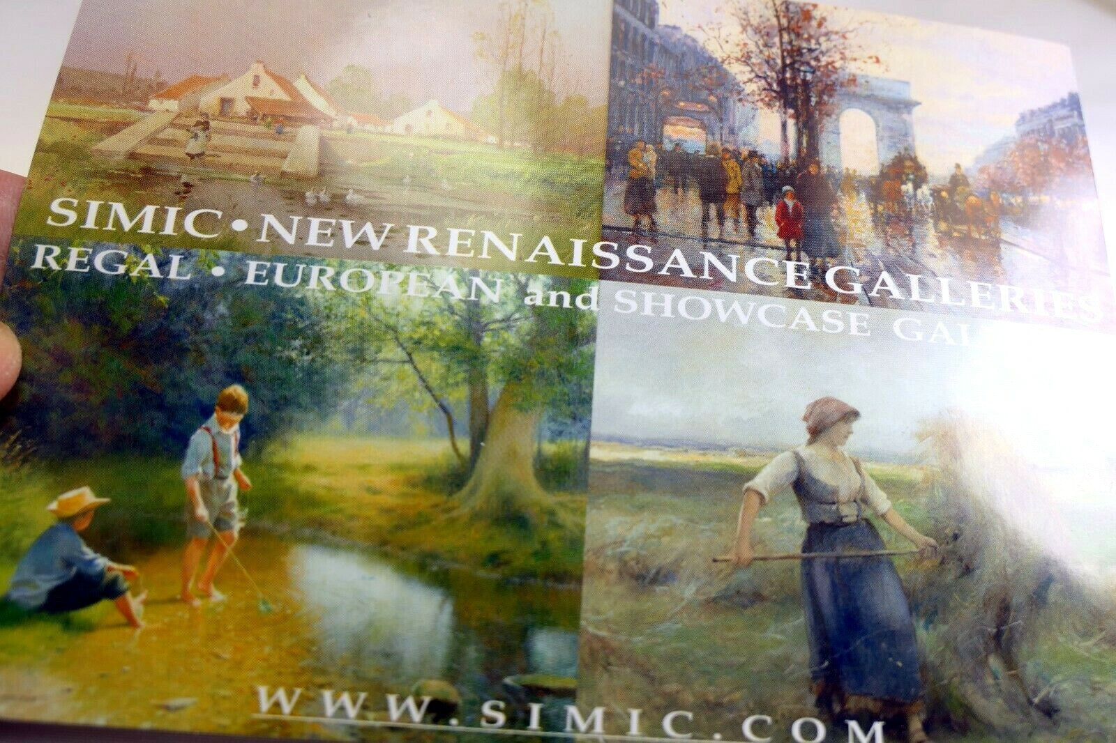 Simic art gallery card postcard 1970's carmel la jolla california usa