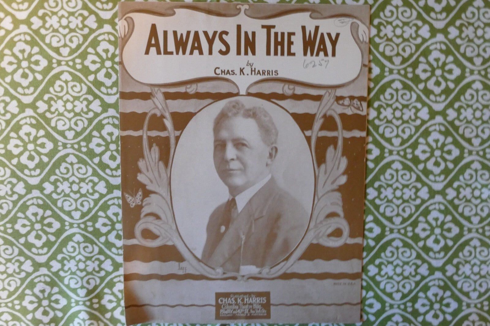 Always in the way, sheet music 1924, by chas k. harris
