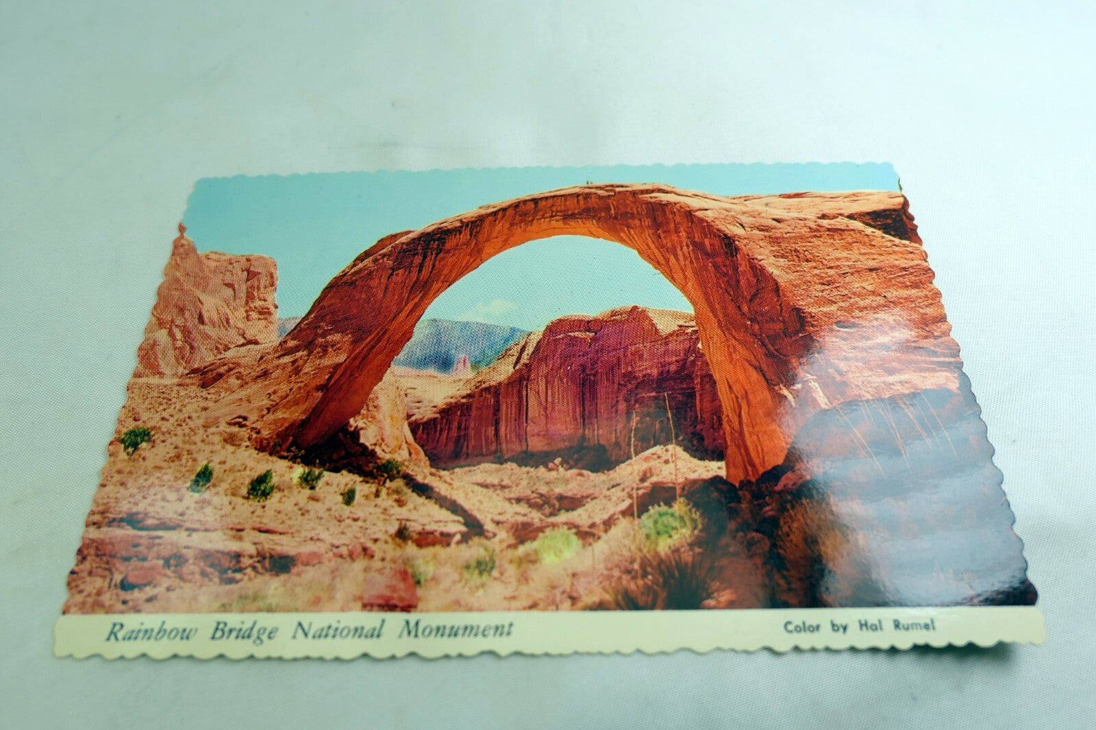 Rainbow Bridge national Monument Postcard Utah 1950's vintage USA