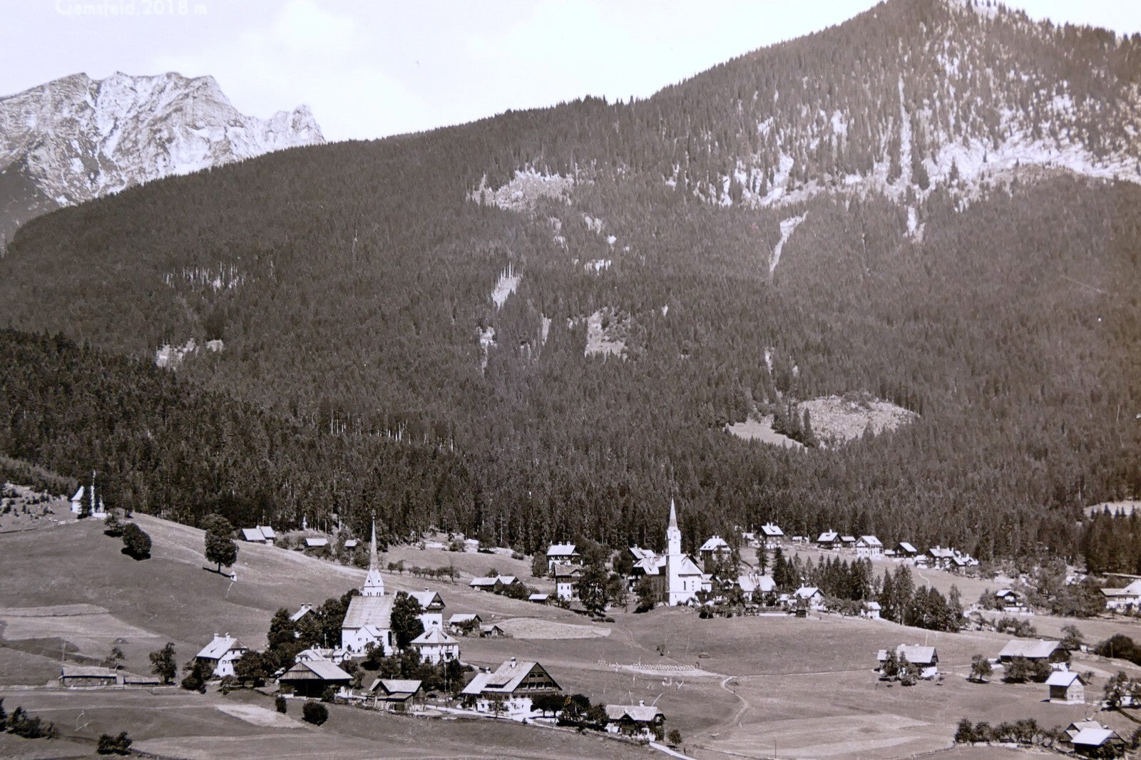 Sommerfrische gosau austria postcard 1940's   unposted