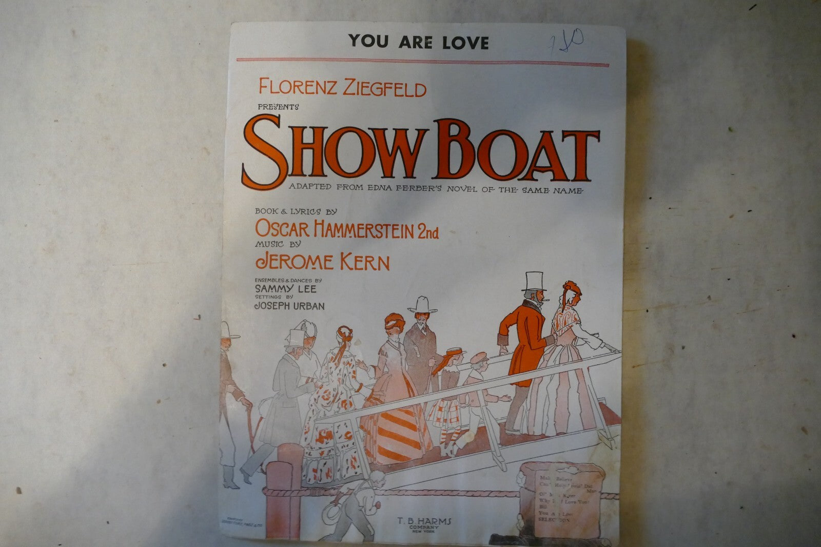 You are love, sheet music 1928, from "show boat" musical, jerome kern, oscar hammerstein 2nd