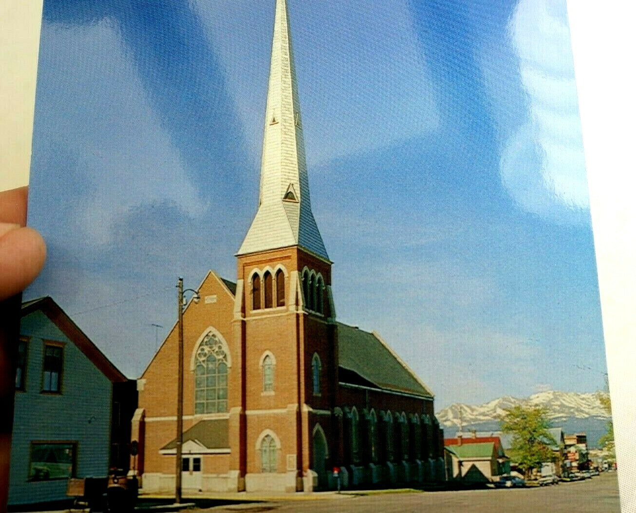 Church of annunciation leadville colorado americana postcard 1960's vintage usa