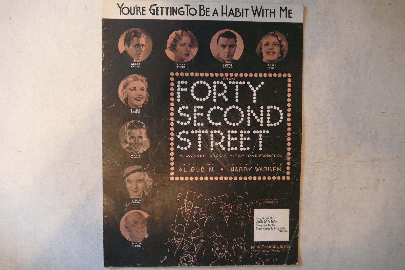 You're getting to be a habit with me, sheet music 1932, by al dubin and harry warren