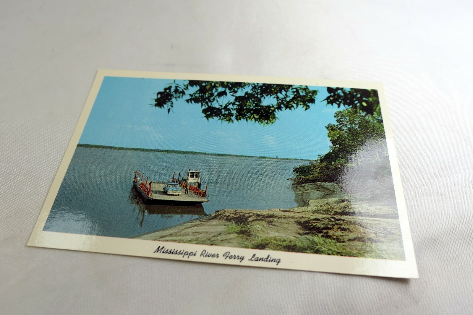 Mississippi Rover Ferry Landing USA Post Card 1960's vintage