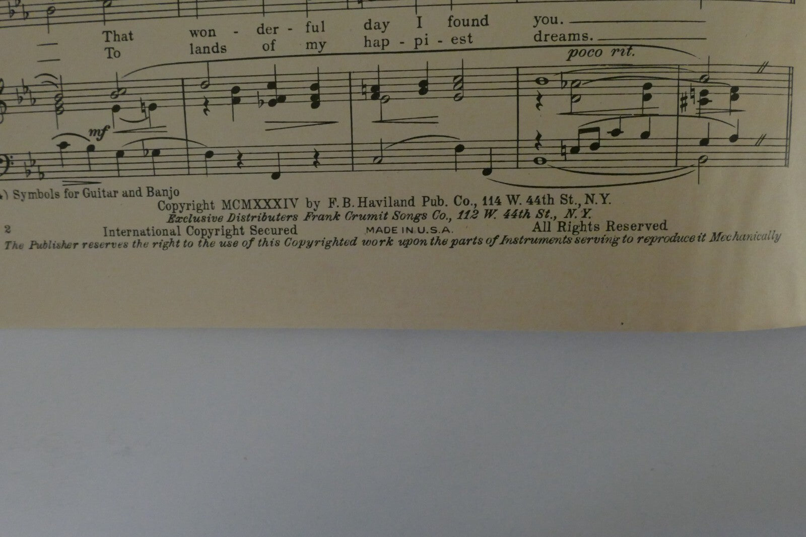 The Sweetest Song of All, 1934, by J. Will Calahan and Joyce E. Joslyn