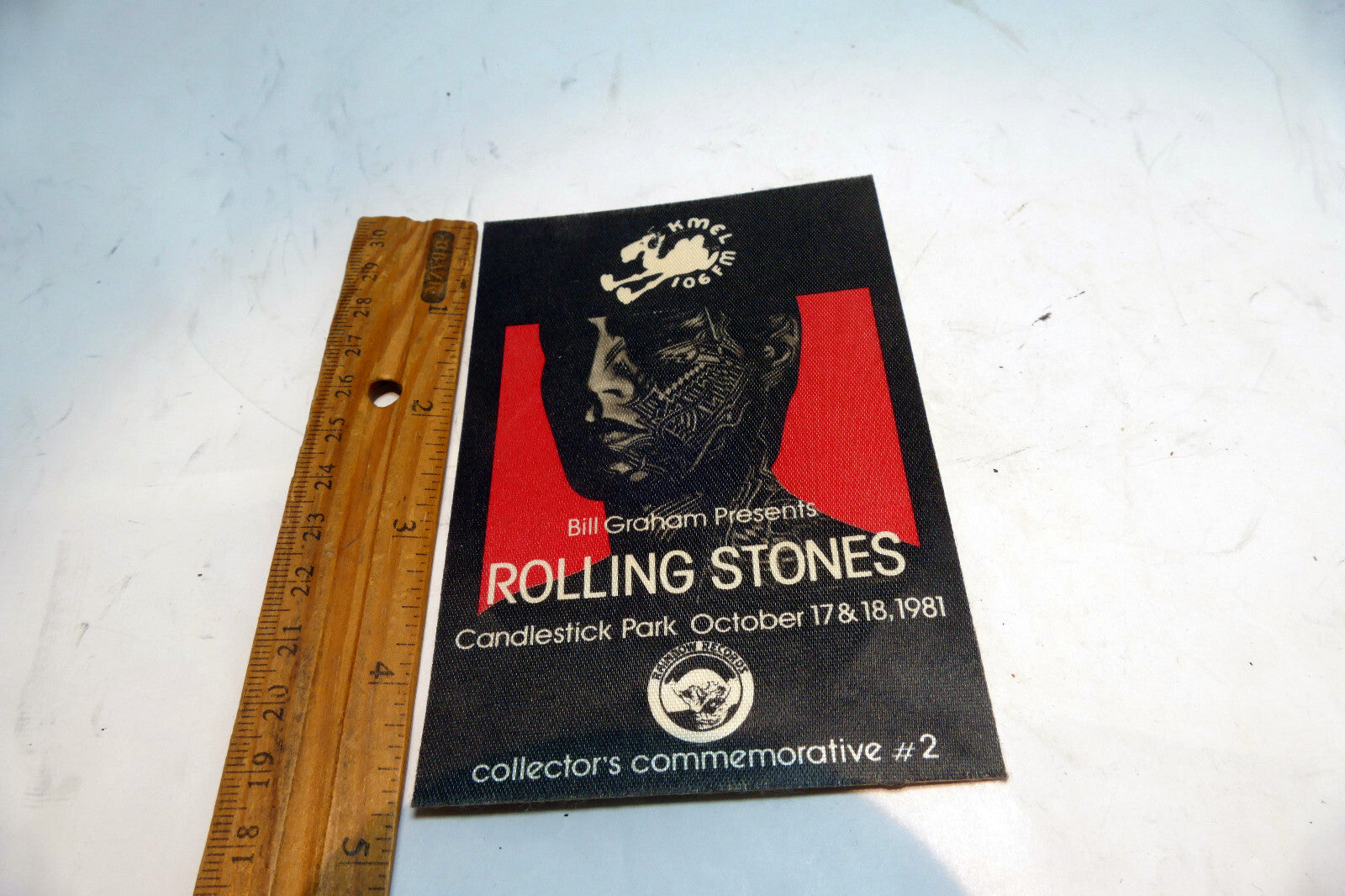 1981 Vintage Coupon 3X5" KMEL 106 FM Candlestick park Rolling Stones CA