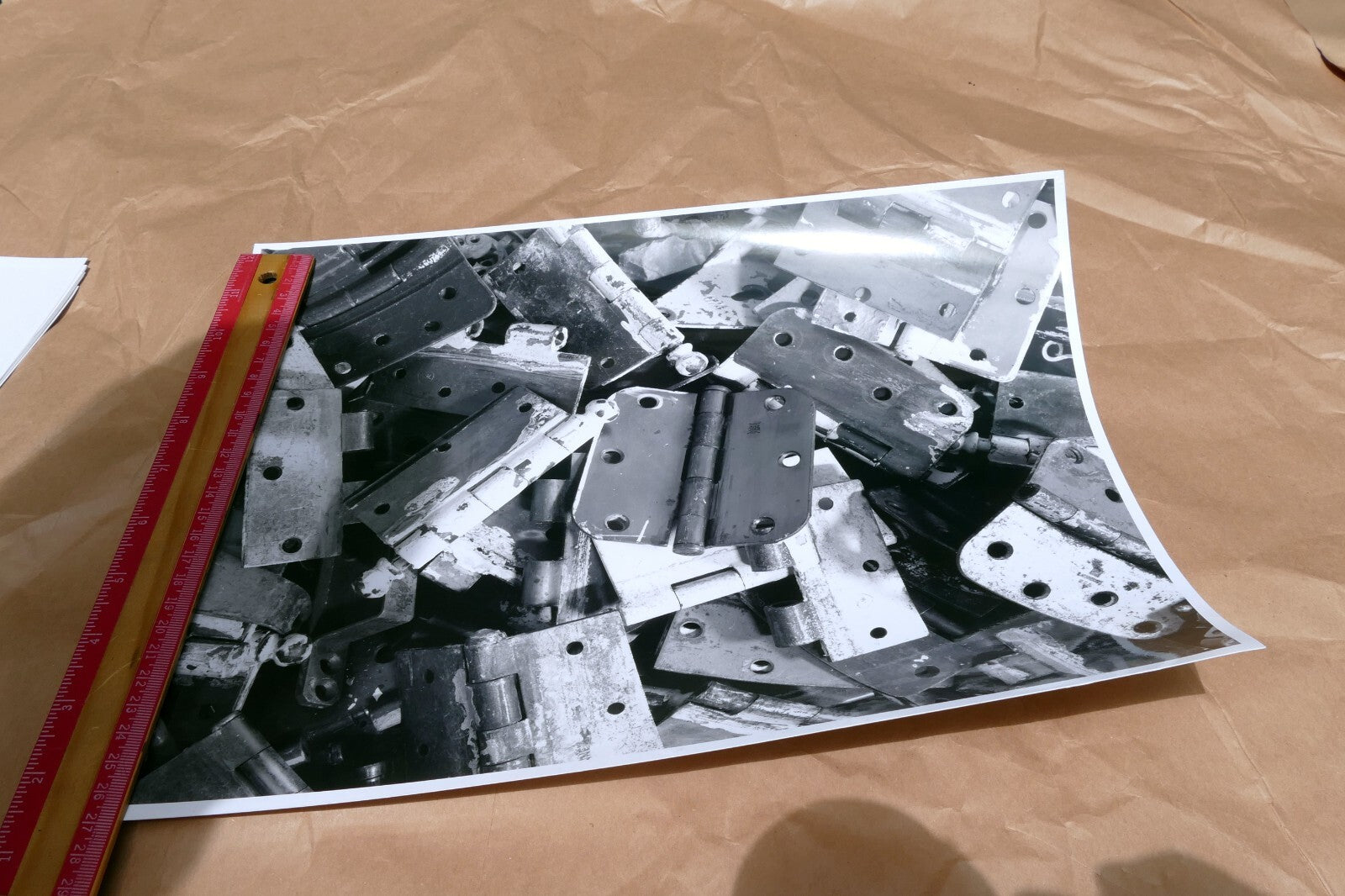 Old Cabinet Hinge  11X14" Black & white Picture Photo San Francisco USA