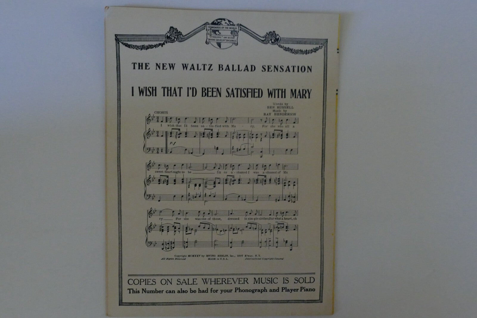 Tell Me Why You And I Should Be Strangers, 1925, by Ernie Golden