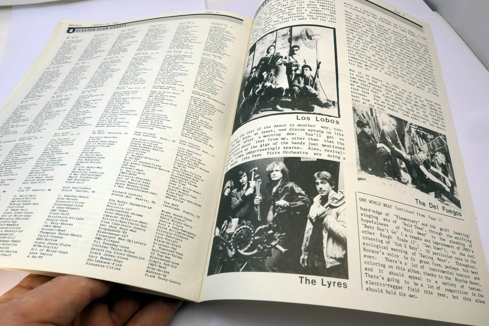 Ward Report January 1986 Best Radio New on  Rock Charts Year of the Dance