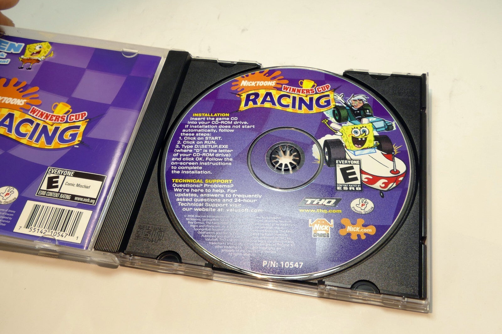 Video Game PC Nicktoons Winners Cup Racing 2006  CD Rom interactive