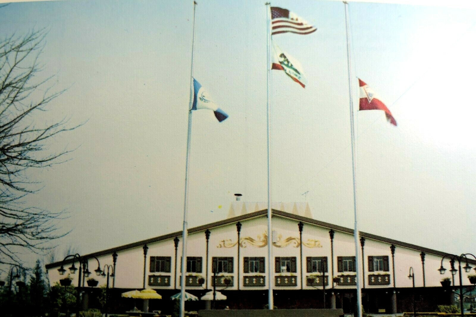 Redwood empire ice arena postcard exterior decor 1969 santa rosa california usa