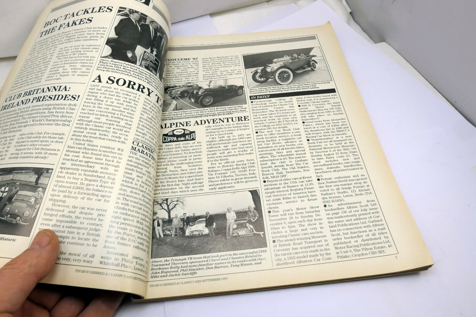 Thoroughbred Classic Car Magazine September 1987 Ferrari GTO