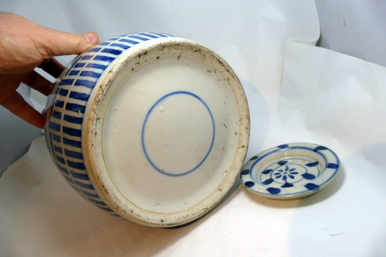 Chinese Qianlong Nian Zhi Blue & White Porcelain Large Wedding Teapot