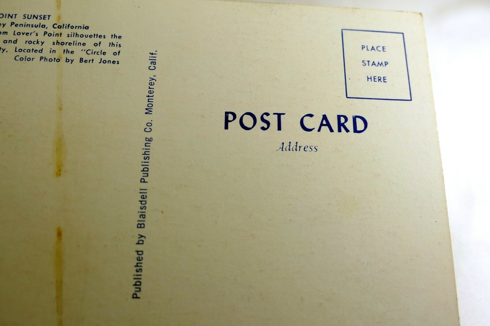 Lower's Point Sunset Monterey California USA Postcard vintage 1970's