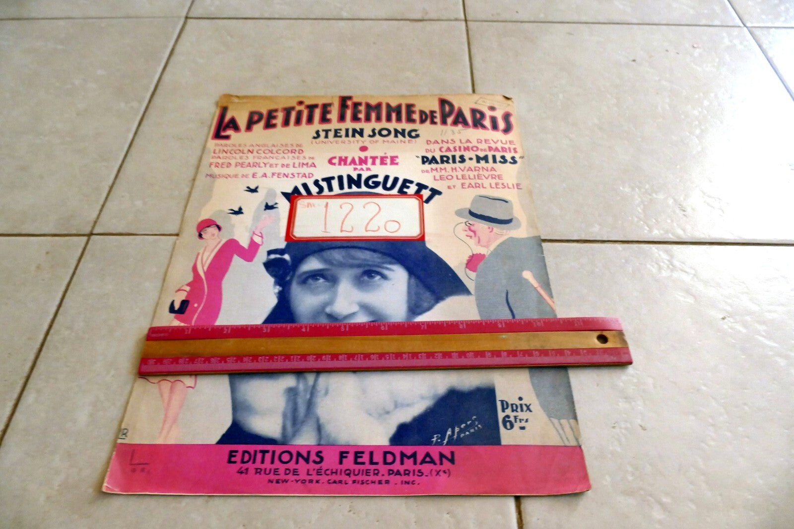 Le Petite Femme De Paris Stein Song 1910 by E.A. Fenstad Carl Fischer New York