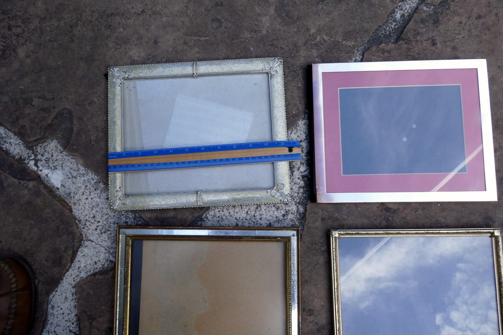 Pack of 4 Four Metal Brass Picture Portrait Frame 8X10" Art Photo Mixed lot