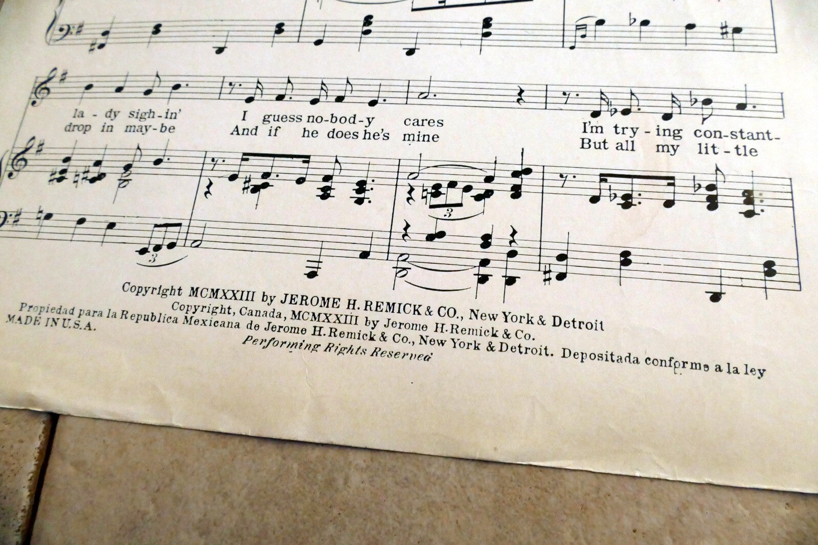 Somebody's Wrong Song by Henry Marshall Egan Whiting 1923 New York