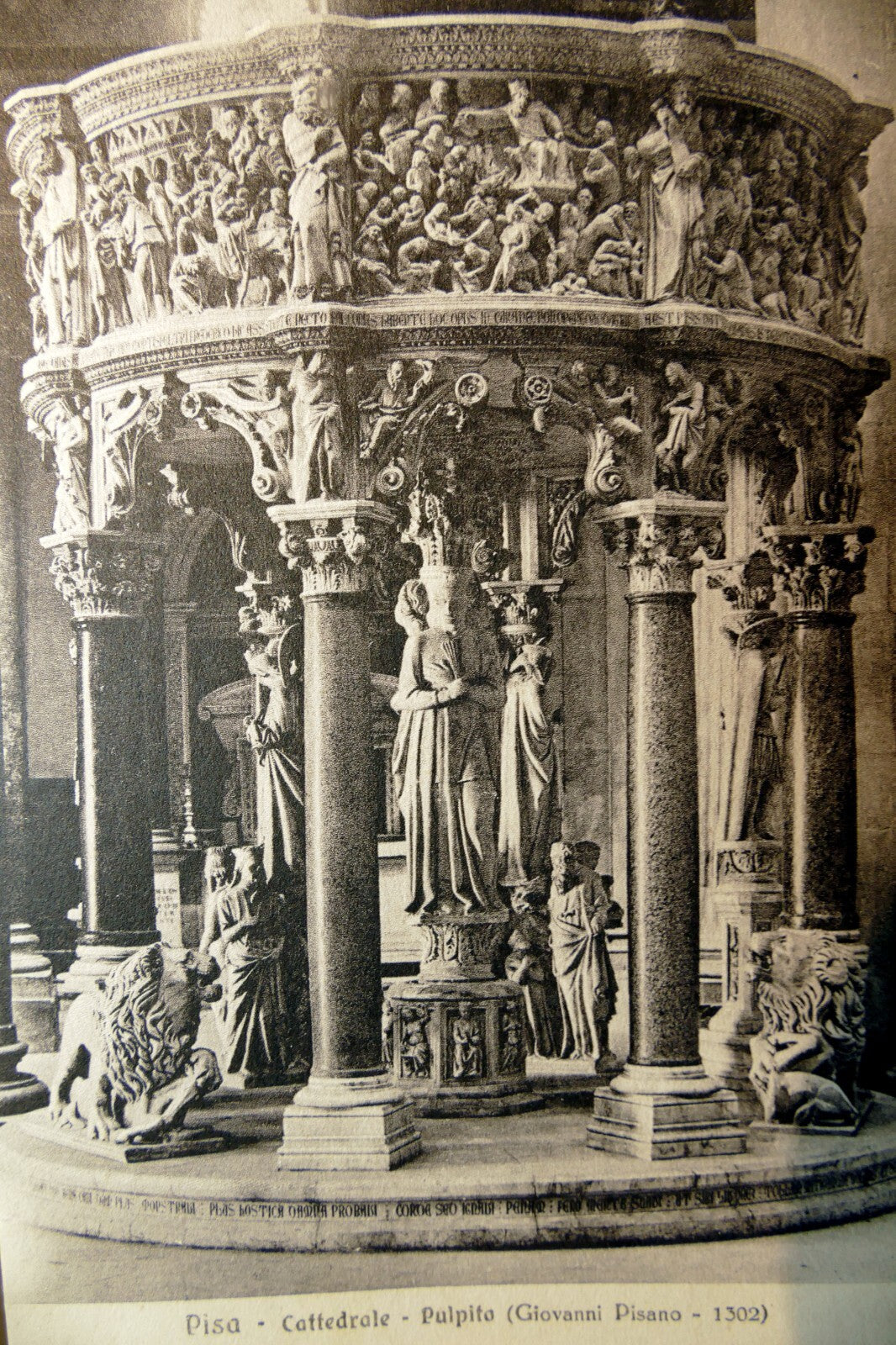 Pulpito cattedrale pisa italy 1910c postcard   unposted