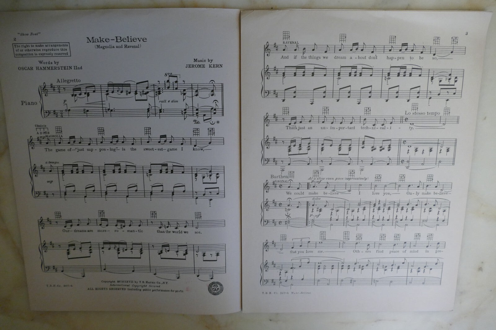 Make Believe 1927 by Jerome Kern and Oscar Hammerstein 2nd from "Show Boat"