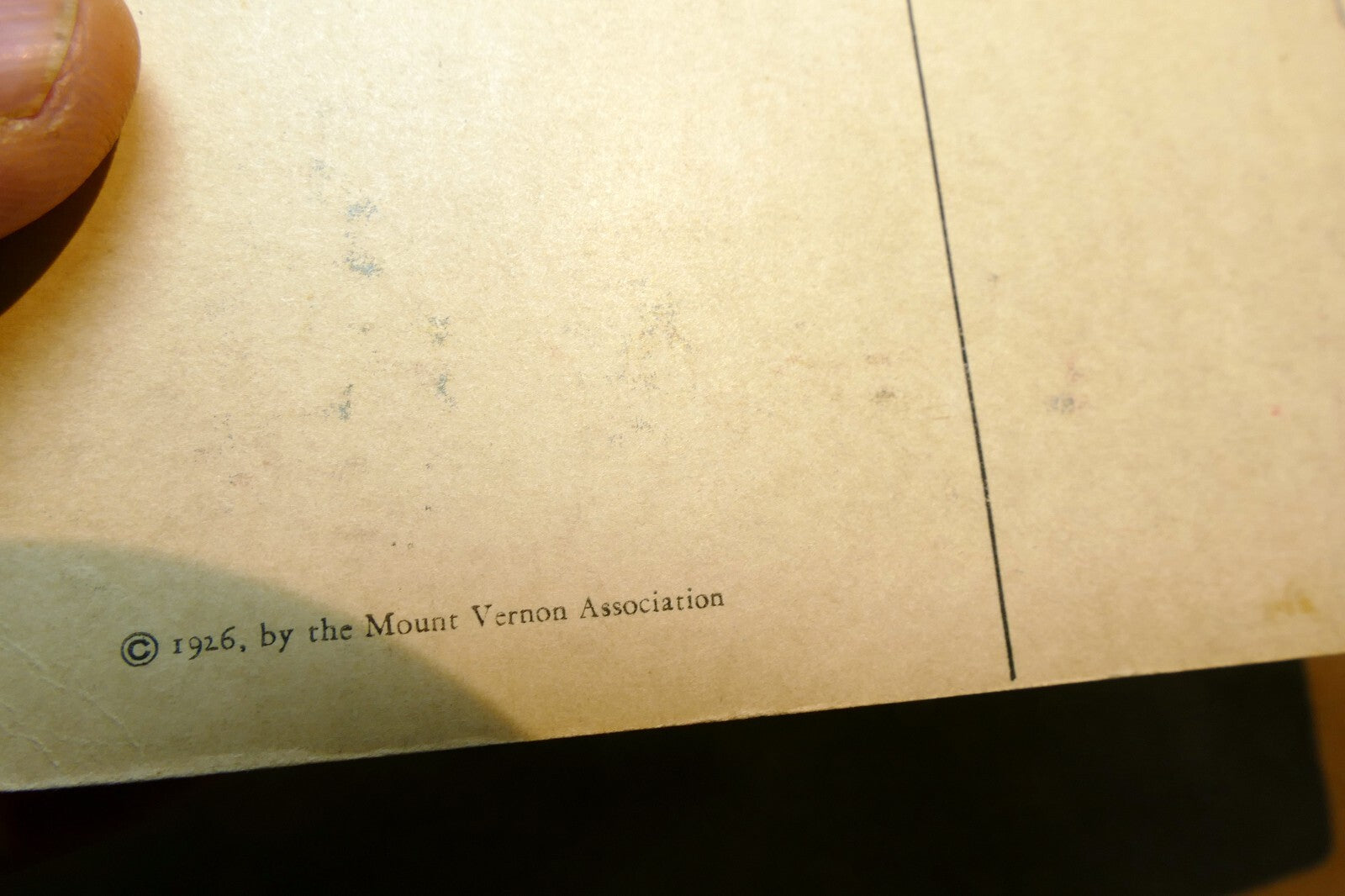 Mount Vernon VA 1926 postcard - unposted