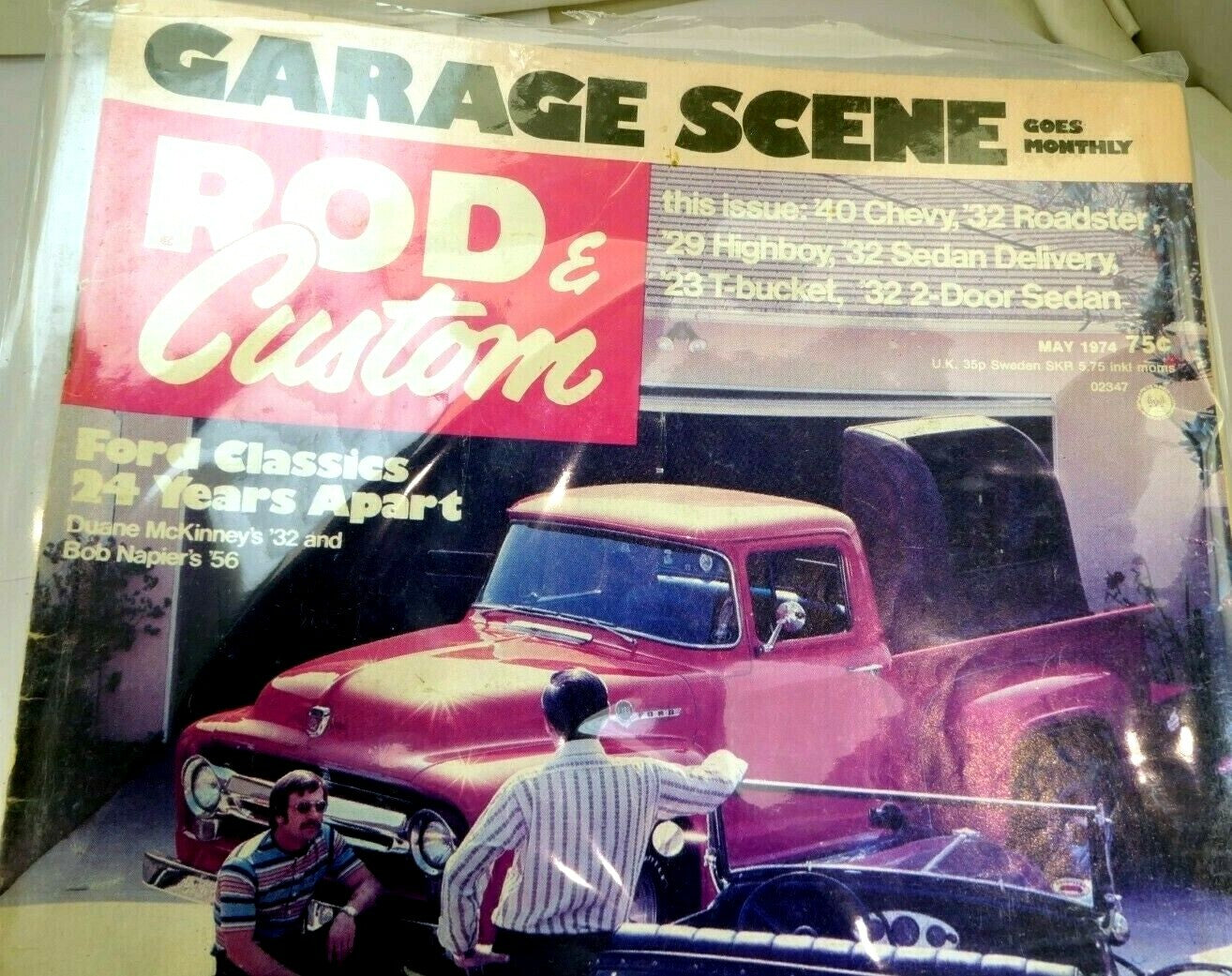 Rod & custom magazine may 1974 garage scene chevy v8 small block '40 roadster