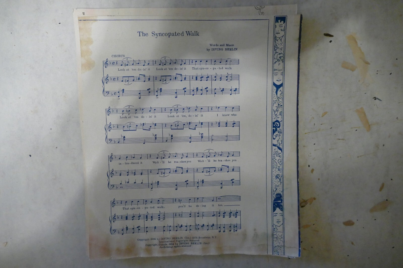 Settle Down In A One Horse Town, 1914,by Irving Berlin, Irving Berlin, Inc.